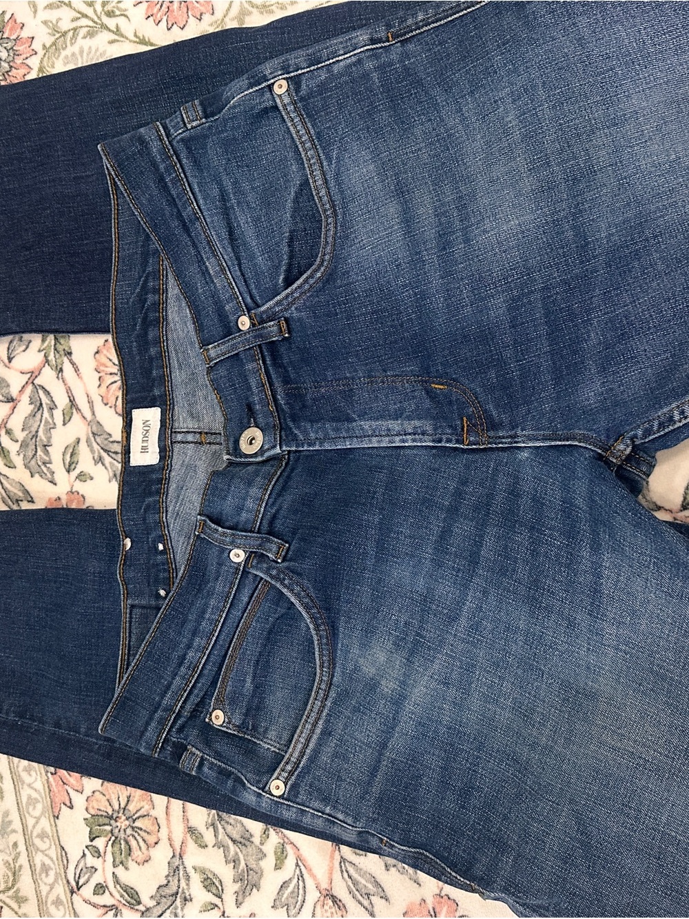 Hudson Blake Slim Straight Jeans Medium Dark Wash Blue Men's Size 34